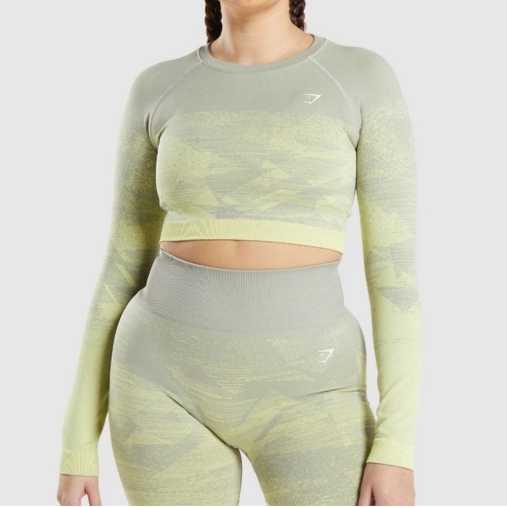 NWOT Gymshark Adapt Ombré Long Sleeve Crop Top